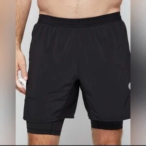 Fourlaps Men's Command Training 7" Short Black Reflective Logo Size XXL NWT Sz40